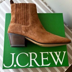 J. Crew Brown Suede Pointed Ankle Boots